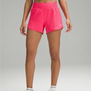 Lululemon High Rise 4 inch Hotty Hot Shorts, Lip Gloss, Size 8